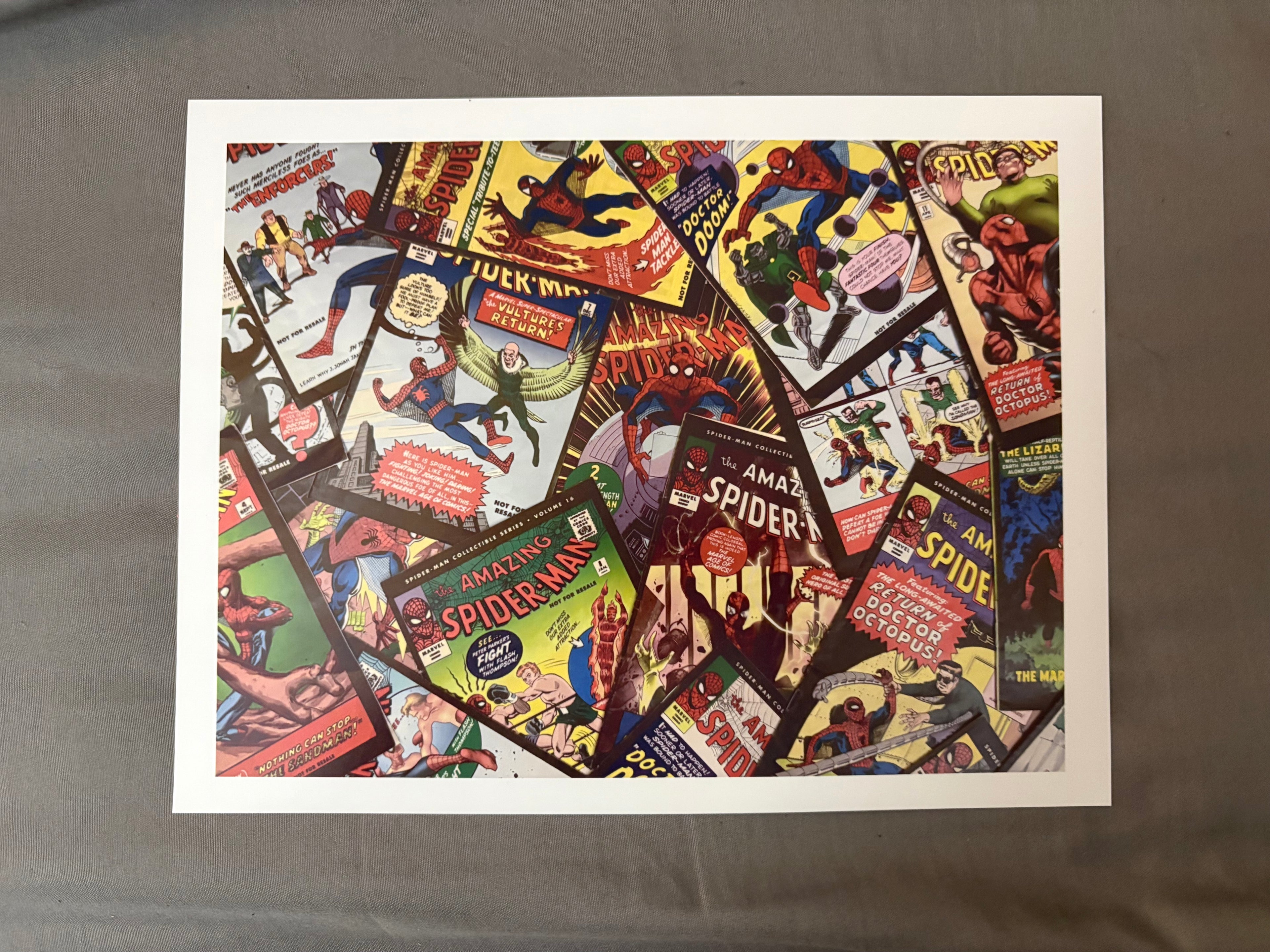 Spider-Man Comics Collage Print