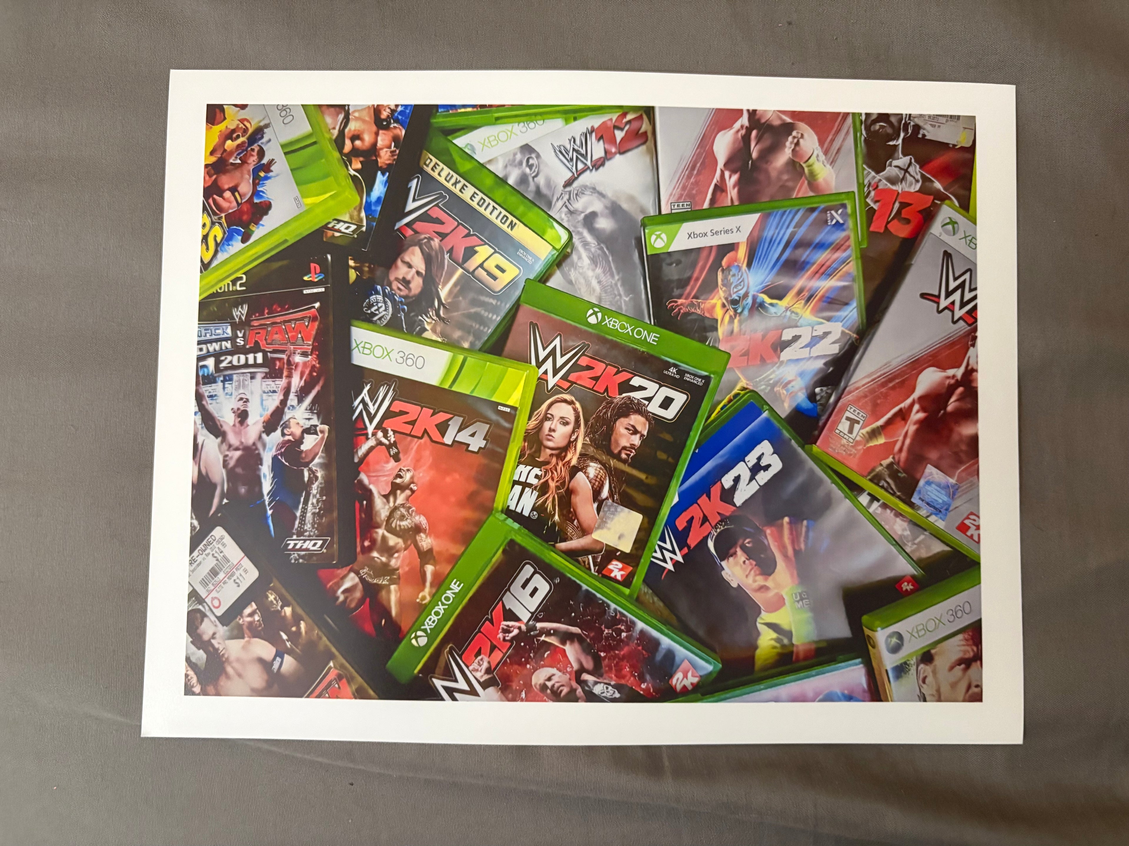 WWE Video Games Collage Print